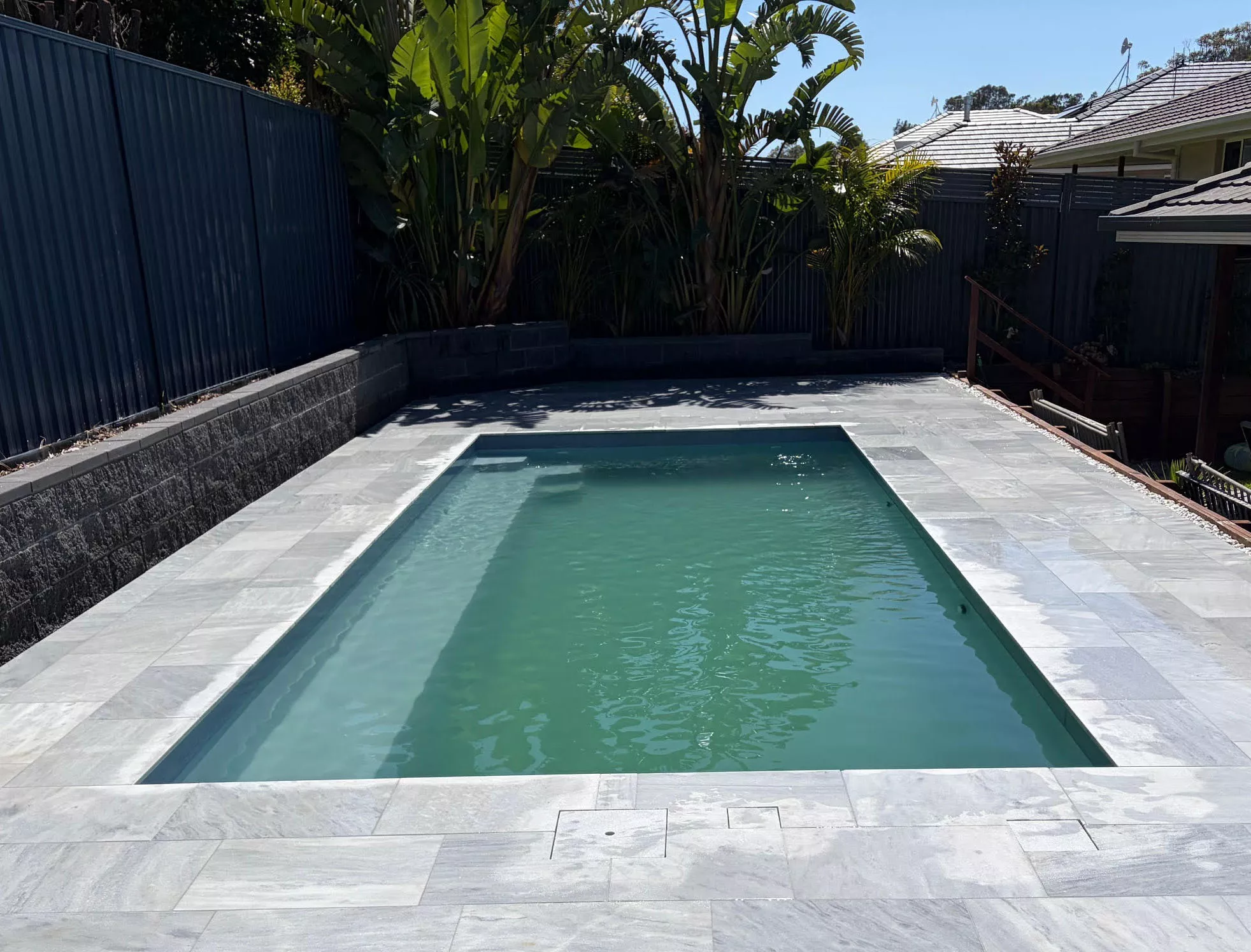 Paving and retaining walls project on the Mid North Coast